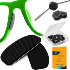 Eyeglass Nose Pads Anti Slip 6 Pairs Eye Glasses Nose Pad 0.5 mm Silicone Nose Bridge Pads Nose Grips Non Slip Piece Sunglass Nose Pads Guards 0.