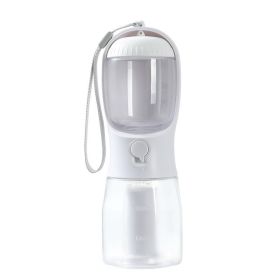 Dog Water Cup Drinking Food Garbage Bag Three-in-one Portable Small Multi-functional Pet Cups Pets Supplies (Option: 300ml Garbage Bag-Milky White)